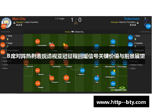 B席对阵热刺表现透视亚冠征程回暖信号关键价值与前景展望